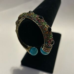 Heidi Daus “Armed with Charm” Art Deco inspired Swarovski Crystals Bracelet